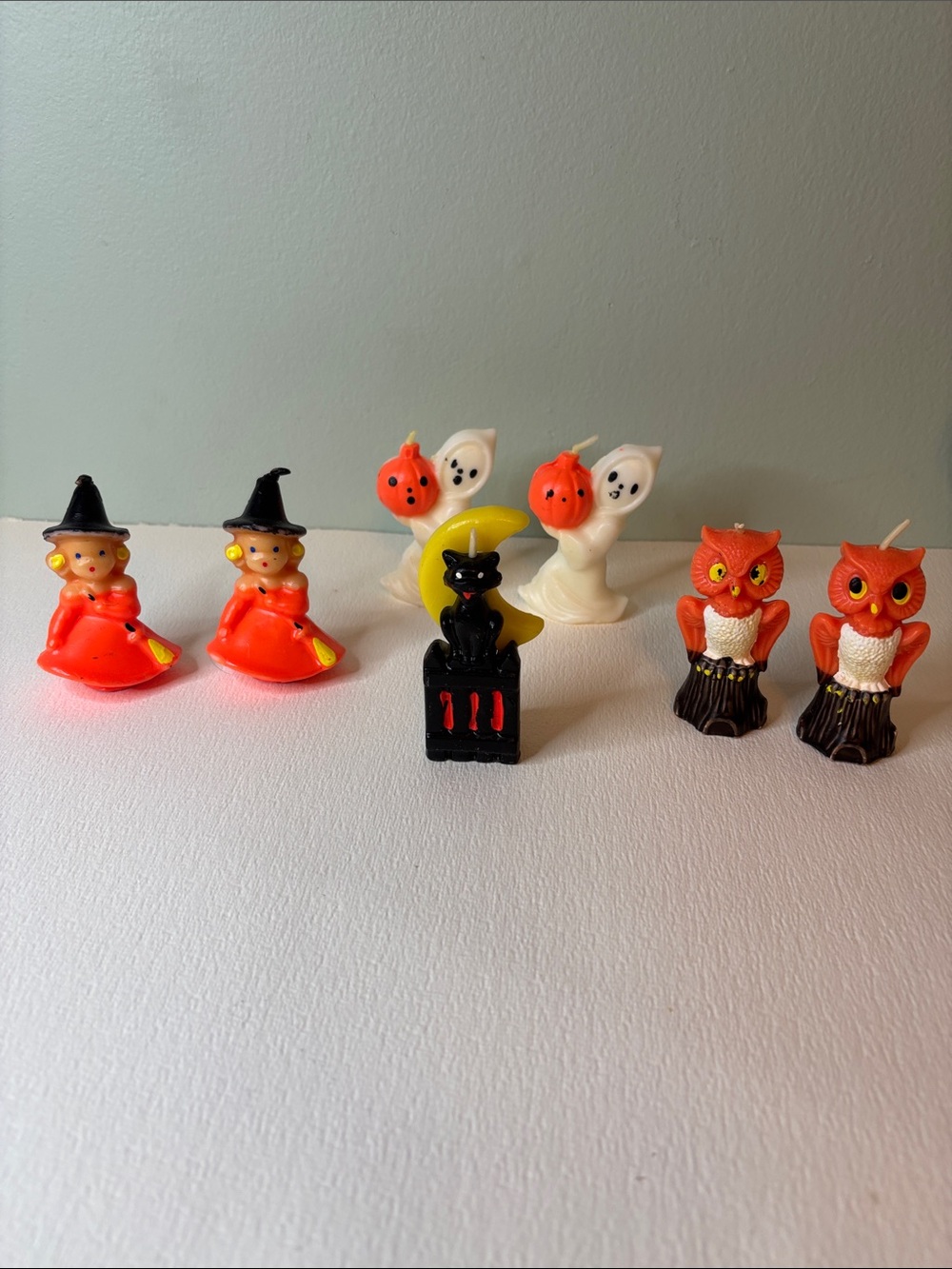 Vintage Gurley Halloween Candles Set of 7
